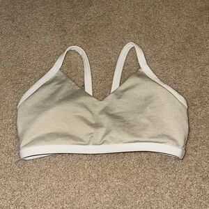 Buffbunny Dream Heather Contrast Sports Bra - Bone and Ivory